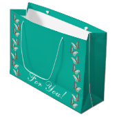 Sac cadeau papillon sarcelle Morpho (Devant Angle)