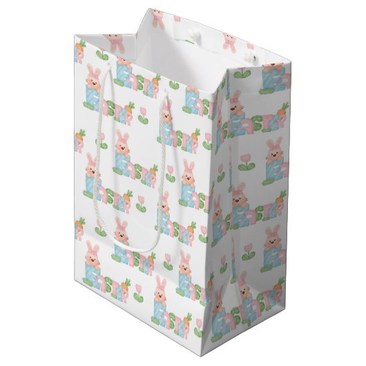 Sac cadeau Pâques Moyen (Devant Angle)