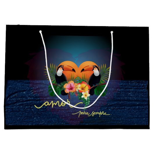 Sac cadeau Parot Tropics - Amour (Dos)
