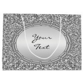 Sac cadeau Parties scintillant argent (Dos)