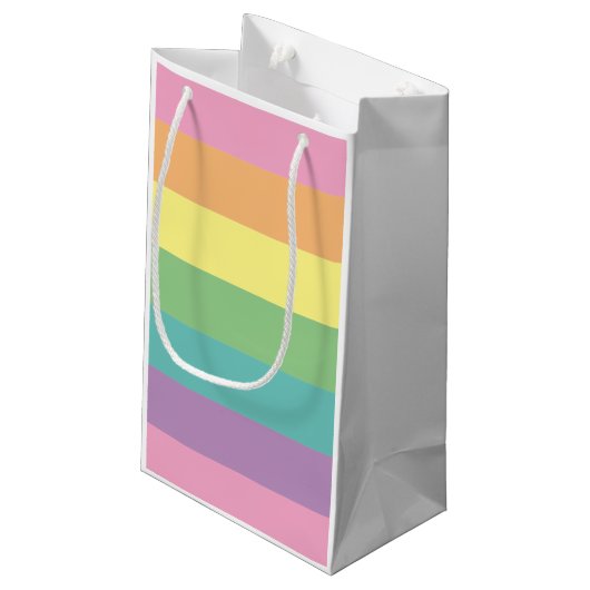 Sac cadeau Pastel Rainbow Stripe (Dos Angle)