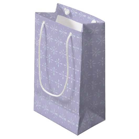 Sac cadeau Pearly Purple Flowers (Devant Angle)