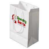 Sac cadeau Père Noël à sourcils moyens (Dos Angle)
