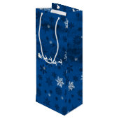 Sac cadeau Père Noël bleu Sleigh et Reindeer (Dos Angle)