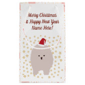 Sac cadeau Père Noël Chien Snowflakes (Dos)