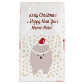 Sac cadeau Père Noël Chien Snowflakes (Devant)