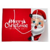 Sac cadeau Père Noël joyeux (Devant)