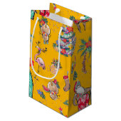 Sac cadeau Père Noël Tropical Jaune (Dos Angle)
