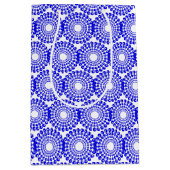 Sac cadeau - Perles bleues en cercles concentrés (Devant)