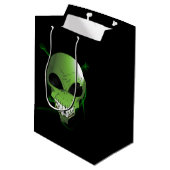 Sac cadeau personnalisé Alien vert (Dos Angle)