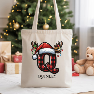 Sac cadeau personnalisé avec monogramme de Noël po