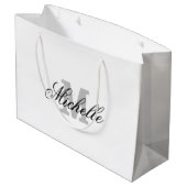 Sac cadeau personnalisé avec monogramme de nom chi (Dos Angle)