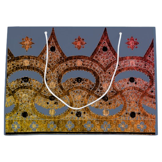 SAC CADEAU PERSONNALISÉ AVEC MOTIF CHINOIS BLEU ET (Devant)