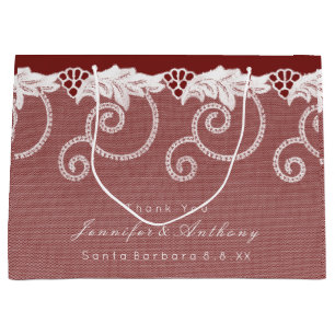 Sac cadeau personnalisé Bourgogne Rouge Royal dent