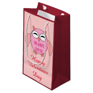 Sac cadeau personnalisé Chouette de message d'amou