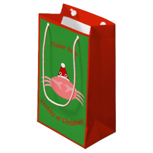 Sac cadeau personnalisé de crabe de Noël