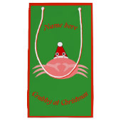 Sac cadeau personnalisé de crabe de Noël (Devant)