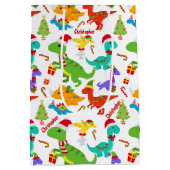Sac cadeau personnalisé de Noël à Dinosaur (Dos)