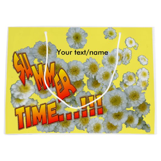 Sac cadeau personnalisé Fleurs de temps d'été (Devant)