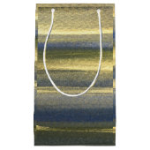 Sac cadeau personnalisé Gold Blue Lines - Petit, b (Devant)