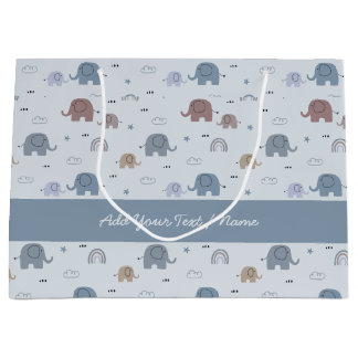 Sac cadeau personnalisé grand motif de nurserie él