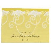 Sac cadeau personnalisé Jaune Sun Royal Lace (Dos)