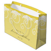 Sac cadeau personnalisé Jaune Sun Royal Lace (Dos Angle)