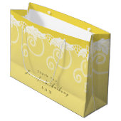 Sac cadeau personnalisé Jaune Sun Royal Lace (Devant Angle)