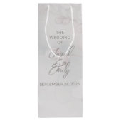 Sac cadeau personnalisé Mariage cerise en fleurs (Dos)