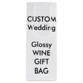 Sac cadeau personnalisé mariage pour vin GLOSSY 4, (Devant)