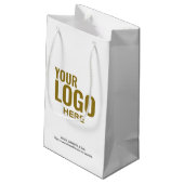 Sac Cadeau Personnalisé Noir Entreprise Logo En Gr (Dos Angle)