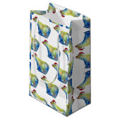 Sac cadeau personnalisé - Petit, brillant - Ours P (Devant Angle)