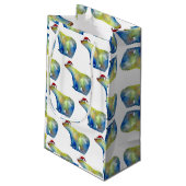 Sac cadeau personnalisé - Petit, brillant - Ours P (Dos Angle)