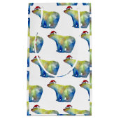 Sac cadeau personnalisé - Petit, brillant - Ours P (Devant)