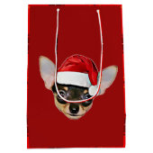 Sac cadeau personnalisé pour chien de Noël Chihuah (Dos)