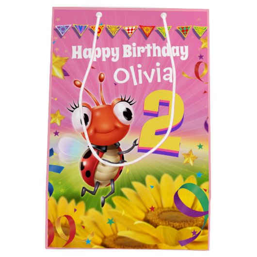 Sac cadeau personnalisé pour le 2e anniversaire de (Dos)