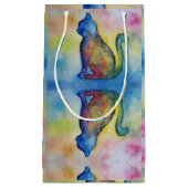 Sac cadeau personnalisé Space Cat - Petit, brillan (Devant)