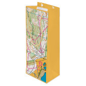Sac cadeau personnalisé - Vin - Carte d'orientatio (Dos Angle)