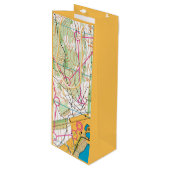 Sac cadeau personnalisé - Vin - Carte d'orientatio (Devant Angle)