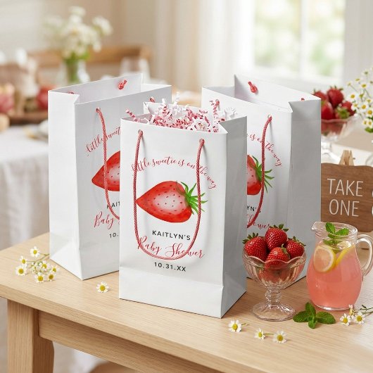 Sac Cadeau Petit Baby shower de fraises doux
