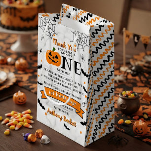 Sac Cadeau Petit Citrouille Premier Anniversaire Halloween Un