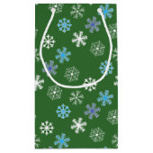 Sac cadeau petit flocon de neige vert (Dos)