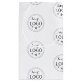 Sac cadeau petit format blanc classique avec logo (Dos)