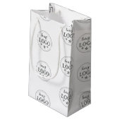 Sac cadeau petit format blanc classique avec logo (Dos Angle)