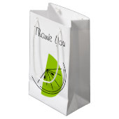 Sac cadeau petit format Citrus Lime Merci (Devant Angle)