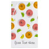Sac cadeau petit format Citrus Multi Text (Dos)