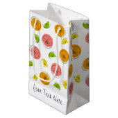Sac cadeau petit format Citrus Multi Text (Devant Angle)