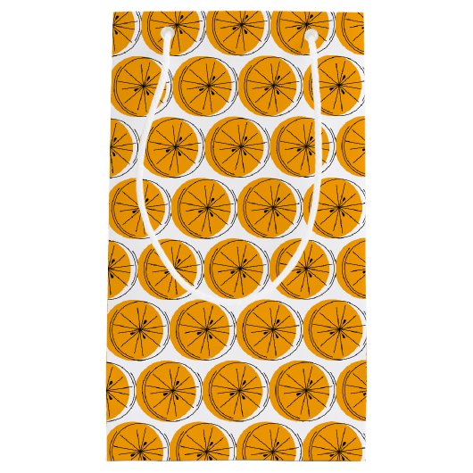 Sac cadeau petit format Citrus Orange Multi (Devant)