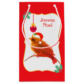 Sac Cadeau Petit oiseau de Noël Cantique (Dos)