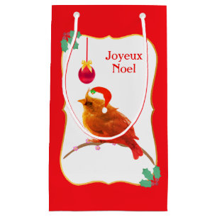 Sac Cadeau Petit oiseau de Noël Cantique